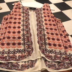 Bohemian Sleeveless Top with Geometric Patterns